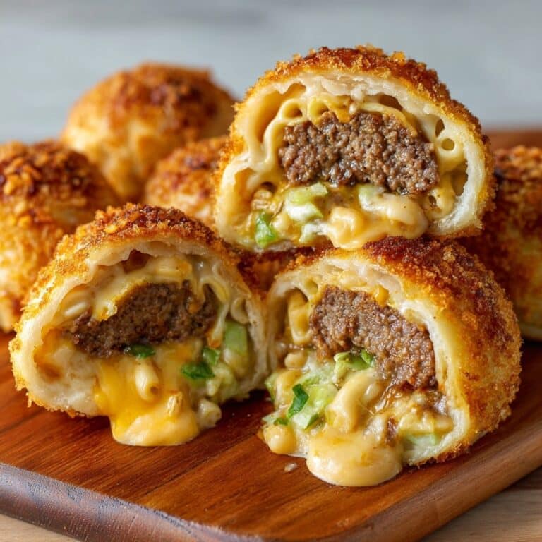 Cheeseburger Egg Rolls Recipe