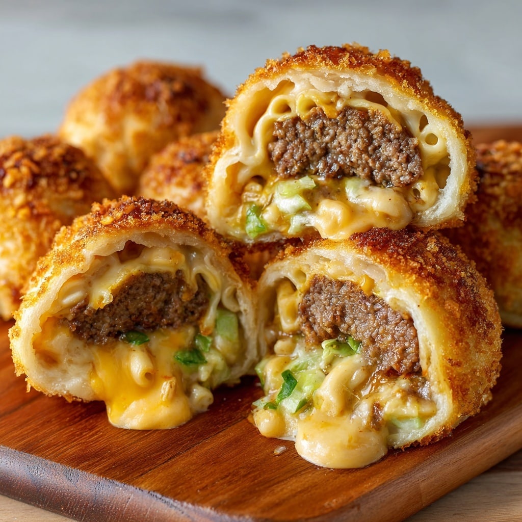 Cheeseburger Egg Rolls Recipe - Recipe Image