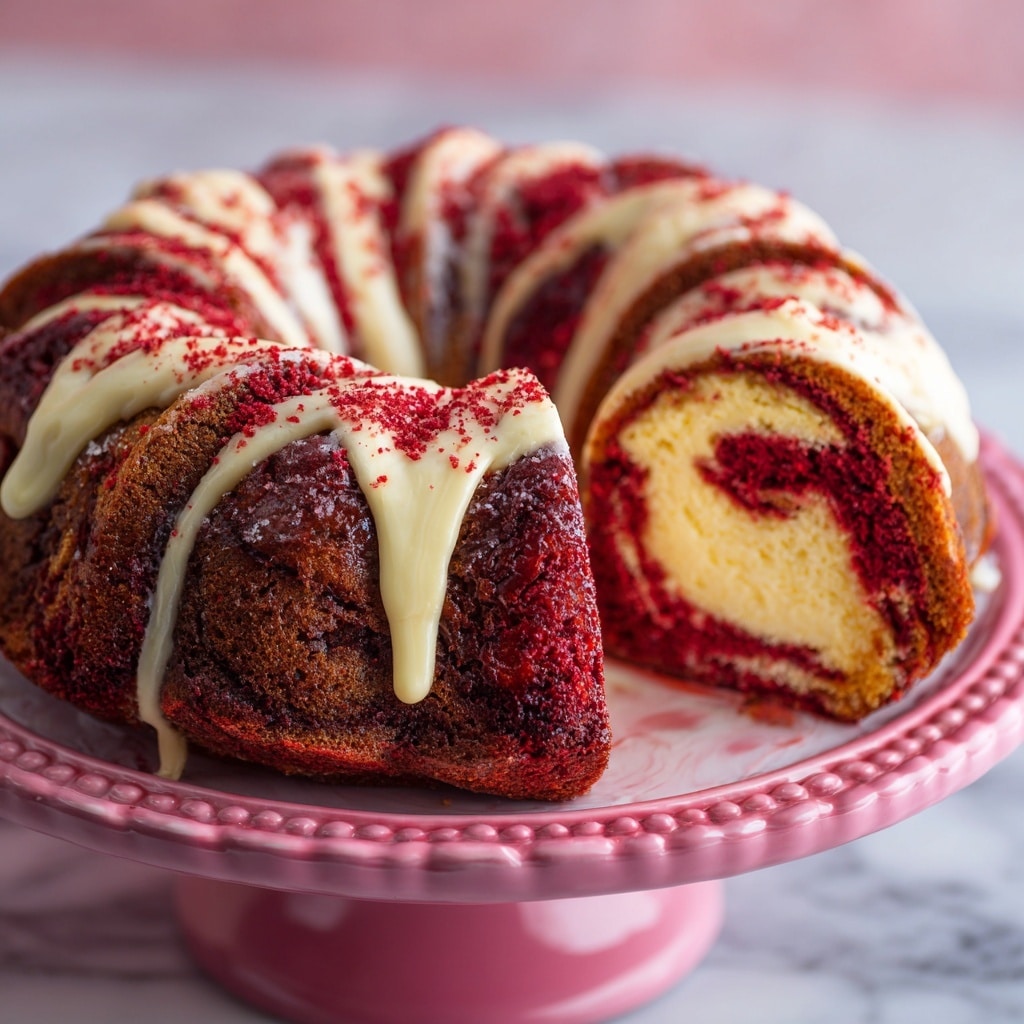 Red Velvet Cheesecake Swirl Bundt Cake Recipe - Recipe Image