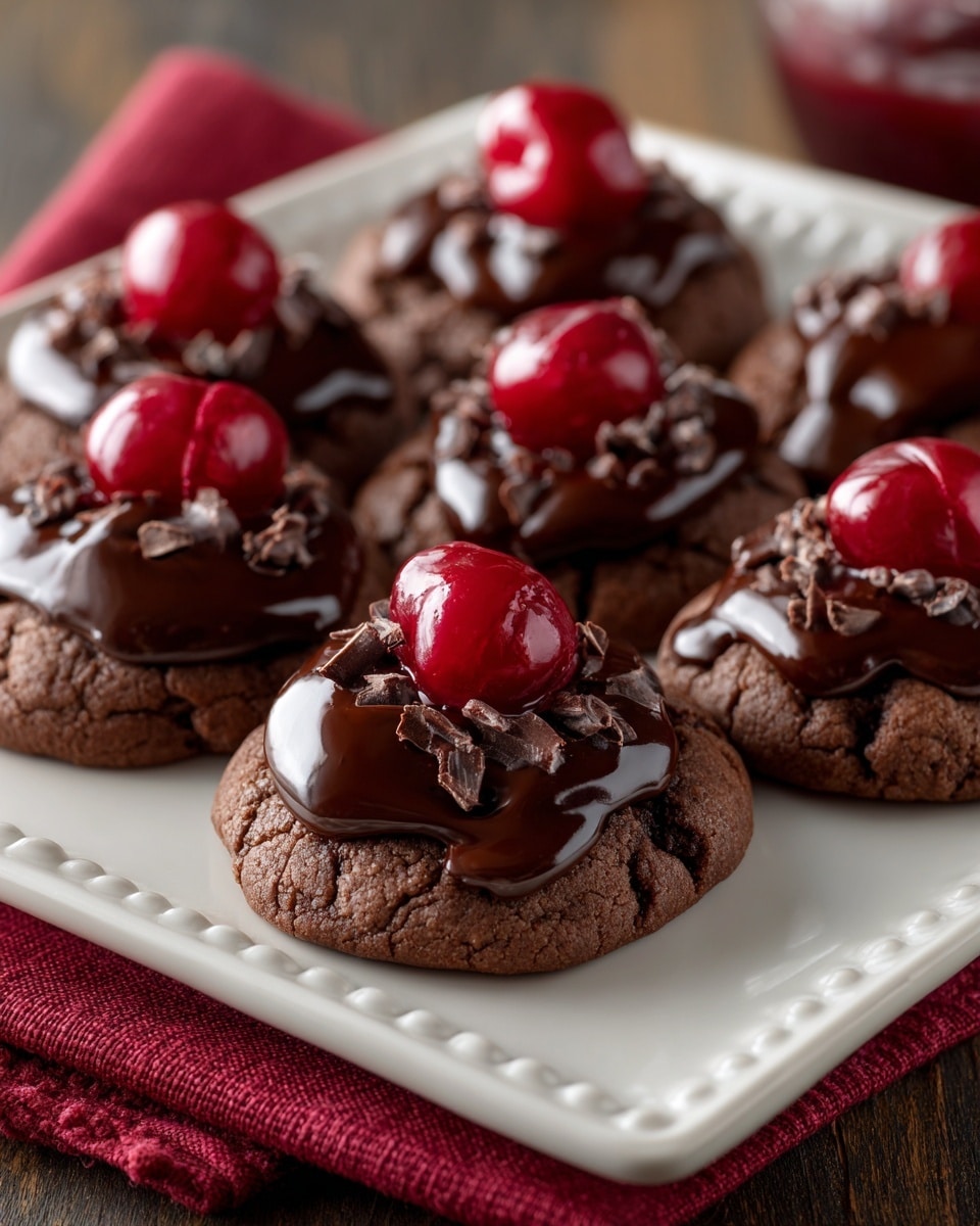 Chocolate Thumbprint Cookies with Hot Fudge and Sprinkles Recipe
