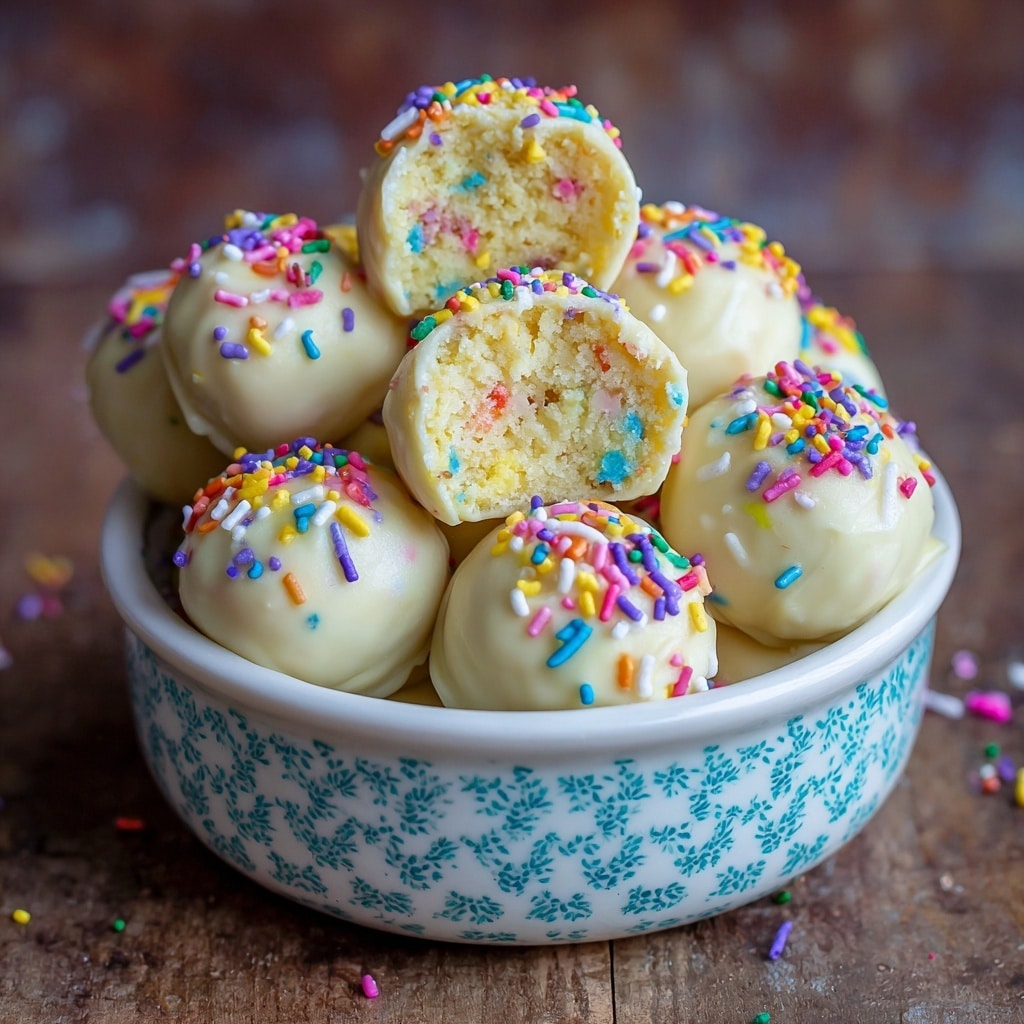 No-Bake Cake Batter Truffles Recipe - Recipe Image