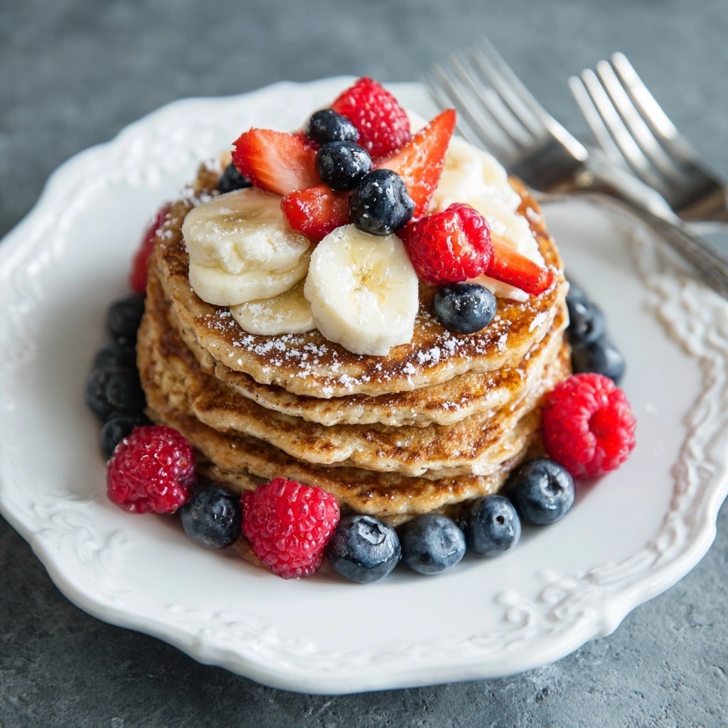 Protein Pancakes with Cottage Cheese and Oats Recipe - Recipe Image