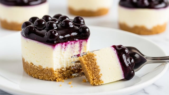 Juicy Mini Lemon Blueberry Cheesecakes Recipe