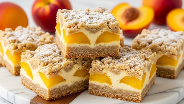 Heavenly Summer Peach Bars Recipe