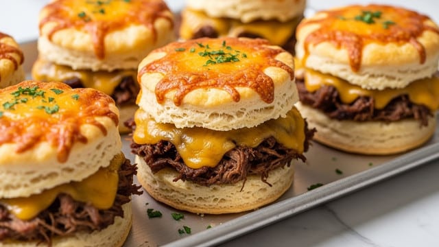 Baked French Dip Biscuits Recipe