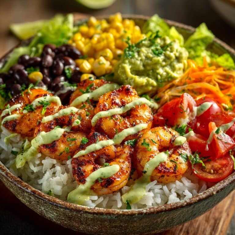 Shrimp and Avocado Bowls with Mango Salsa & Lime-Chili Sauce Recipe