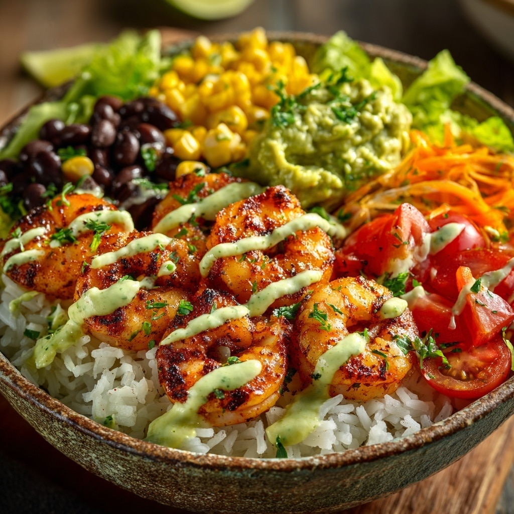 Shrimp and Avocado Bowls with Mango Salsa & Lime-Chili Sauce Recipe