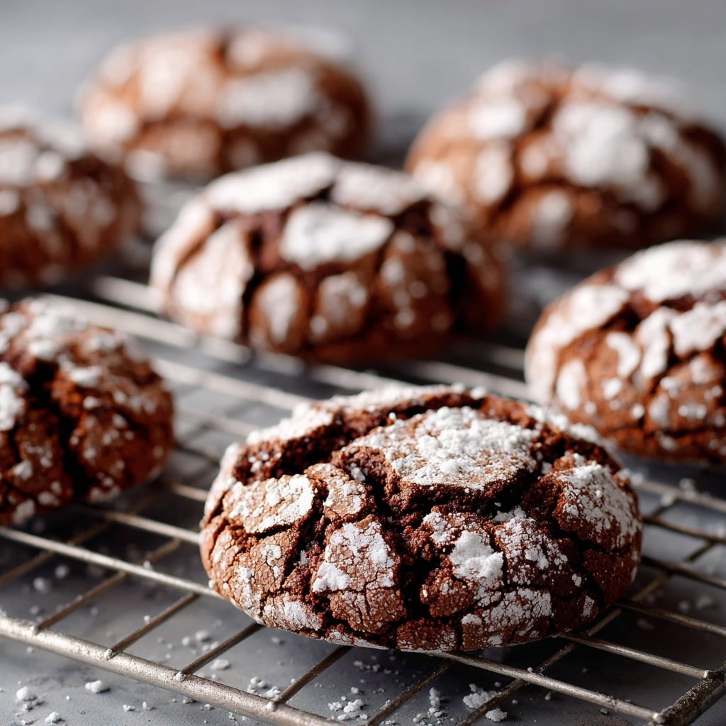 Chocolate Fudge Sprinkle-Crinkle Biscuits Recipe - Recipe Image
