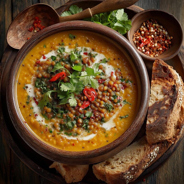 Caramelized Onion Red Lentil Soup Recipe