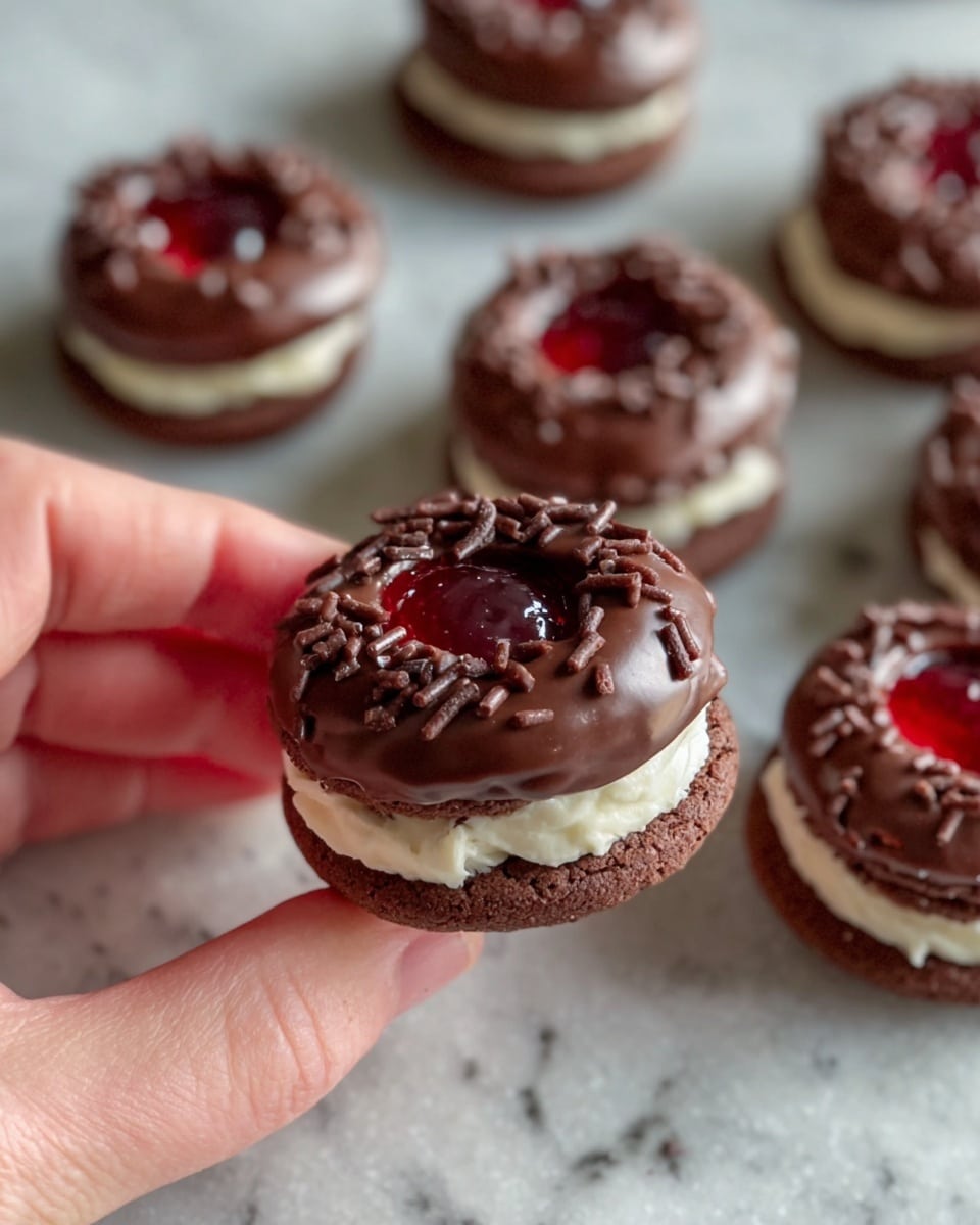 Black Forest Cookies – Cherry Jam and White Chocolate Filled Holiday Treat Recipe