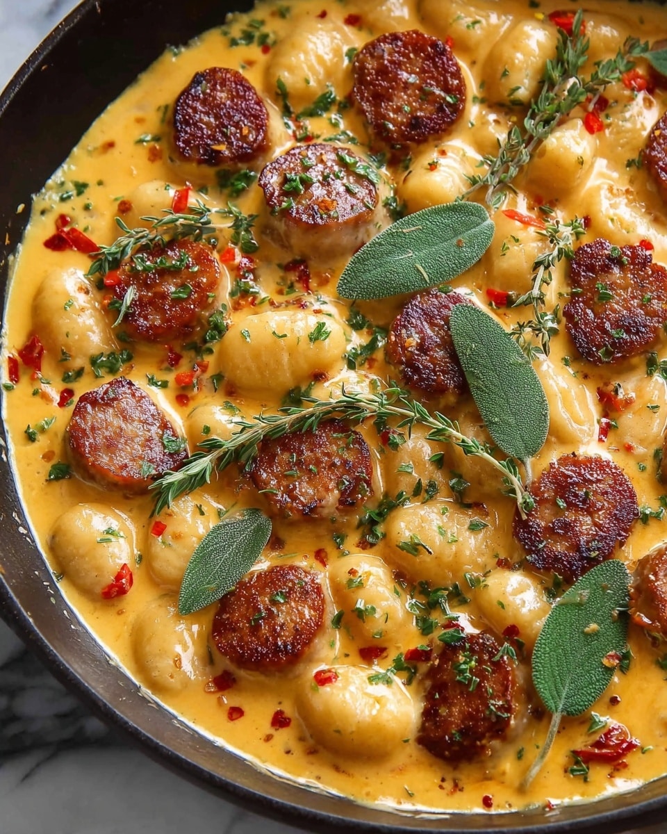 Butternut Squash Gnocchi with Sausage and Tomato Cream Sauce Recipe