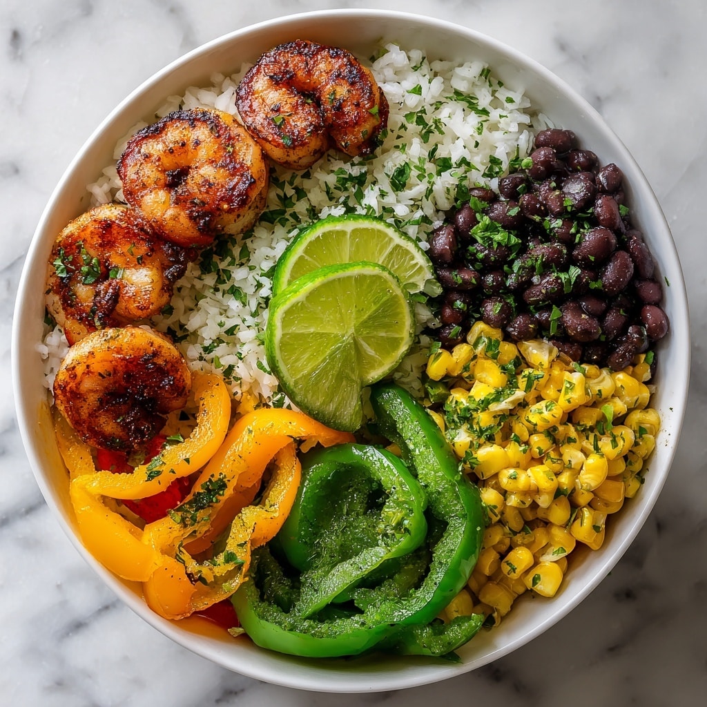 The Best Shrimp Fajita Bowls Recipe - Recipe Image