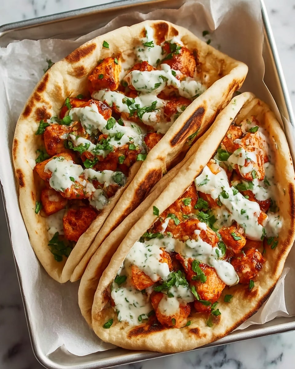 Sheet Pan Chicken Pitas with Herby Ranch Recipe
