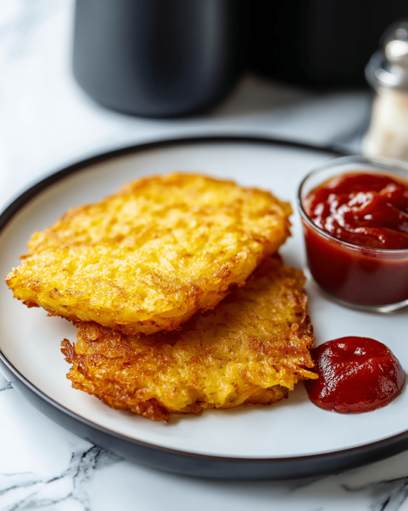 Crispy Air Fryer Frozen Hashbrown Patties Recipe
