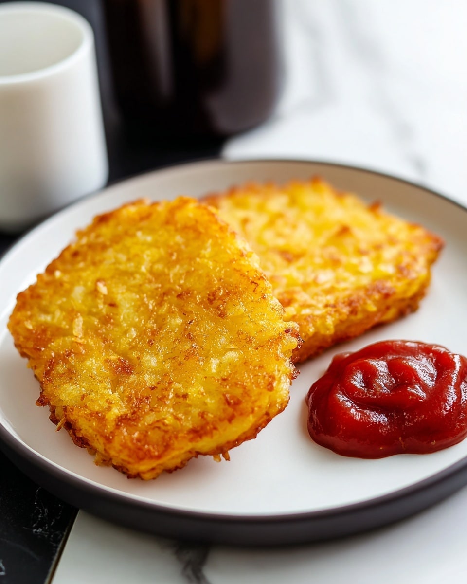 Crispy Air Fryer Frozen Hashbrown Patties Recipe - Recipe Image