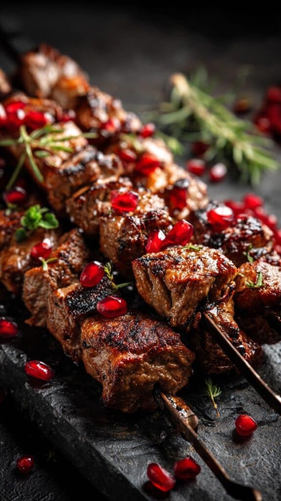 Garlic and Black Pepper Beef Skewers Recipe