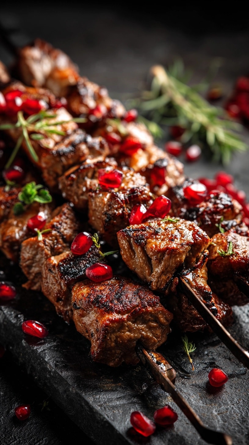 Garlic and Black Pepper Beef Skewers Recipe - Recipe Image
