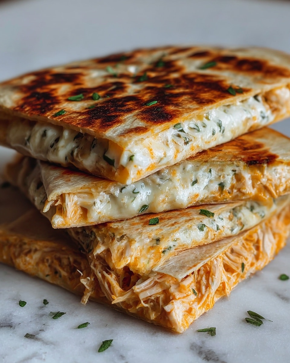 High Protein Chicken Ranch Quesadilla Crispy Creamy Low Carb Recipe - Recipe Image