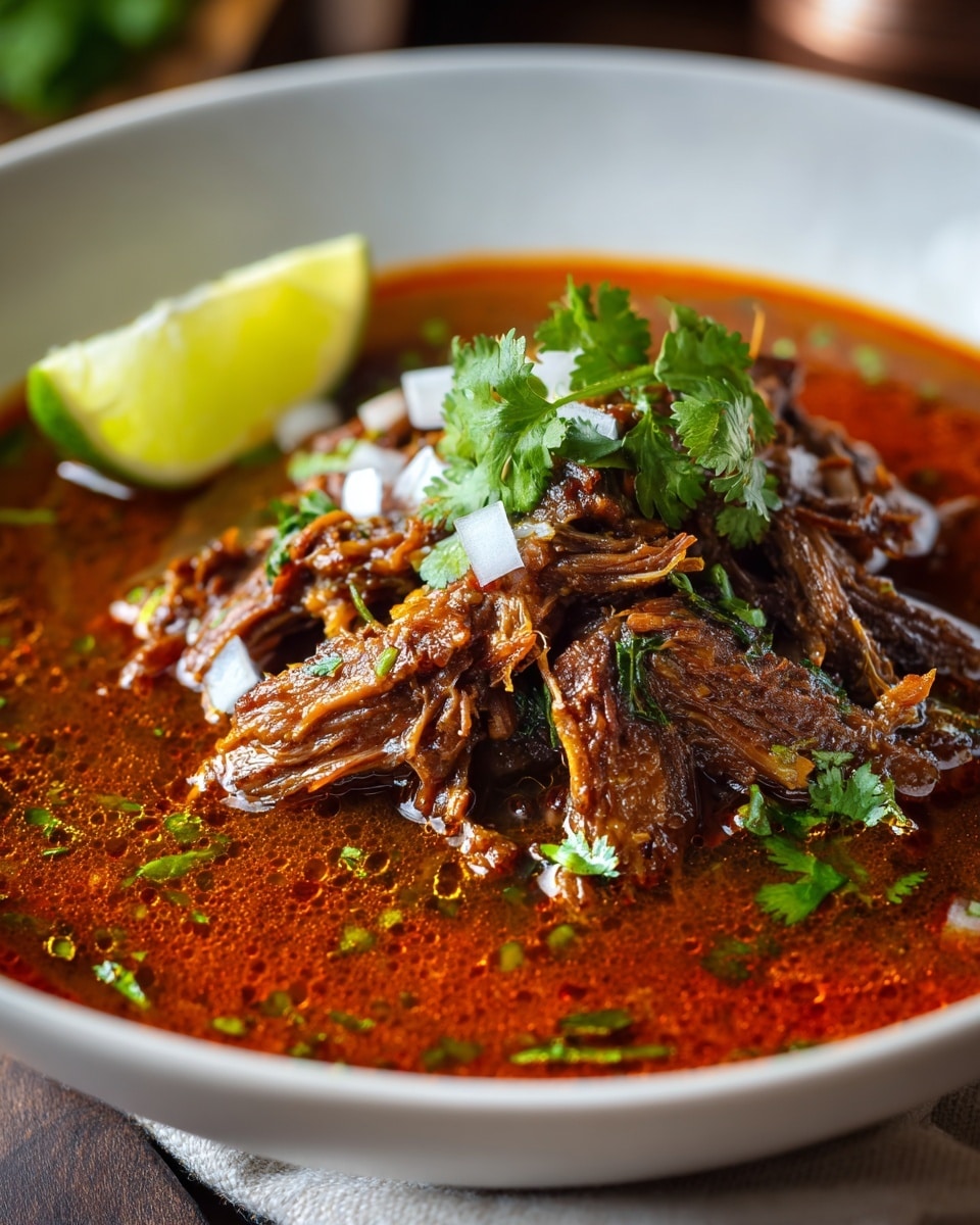 Mexican Birria: Tender Braised Beef in Red Chile Broth Recipe - Recipe Image