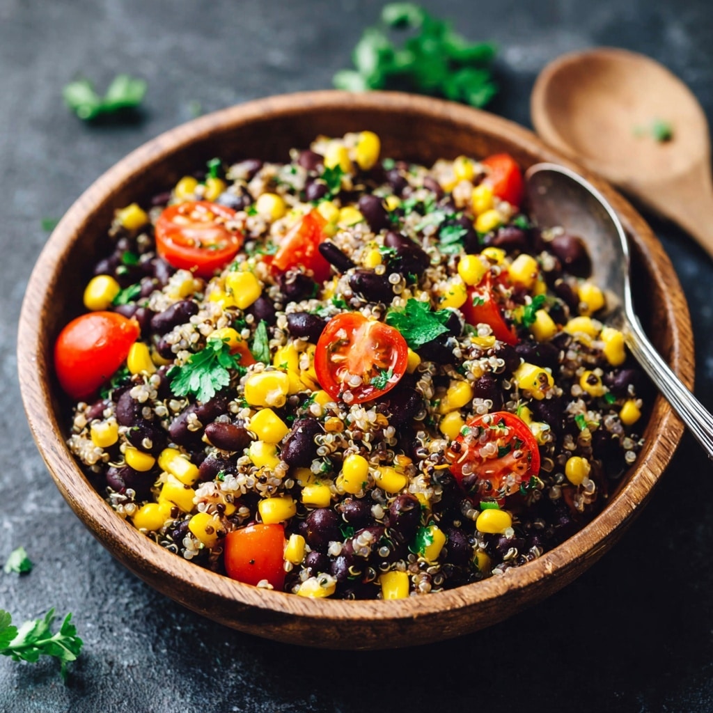 Simple Black Bean Corn Quinoa Salad Recipe