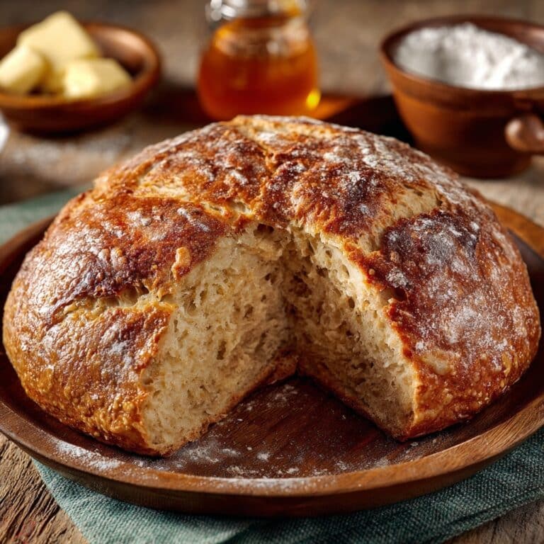No Knead Cheddar Bread in the Dutch Oven Recipe