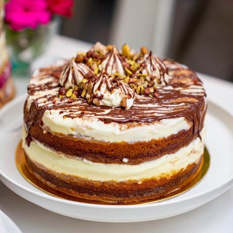 White German Chocolate Cake with Cheesecake Center Recipe