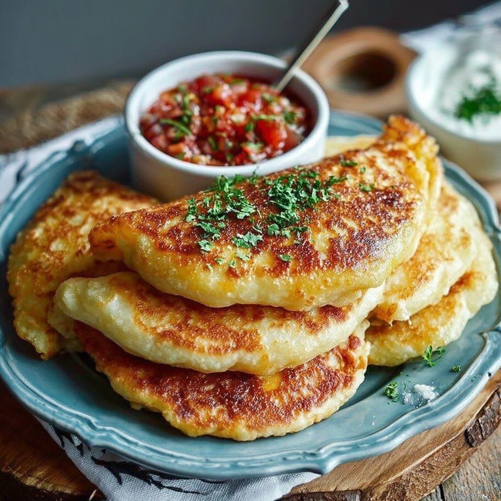 Crispy Couscous Pancake with Tomato and Onion Recipe