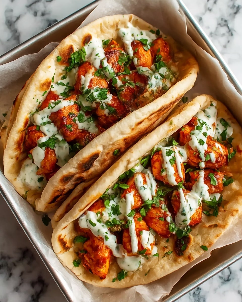 Sheet Pan Chicken Pitas with Herby Ranch Recipe - Recipe Image