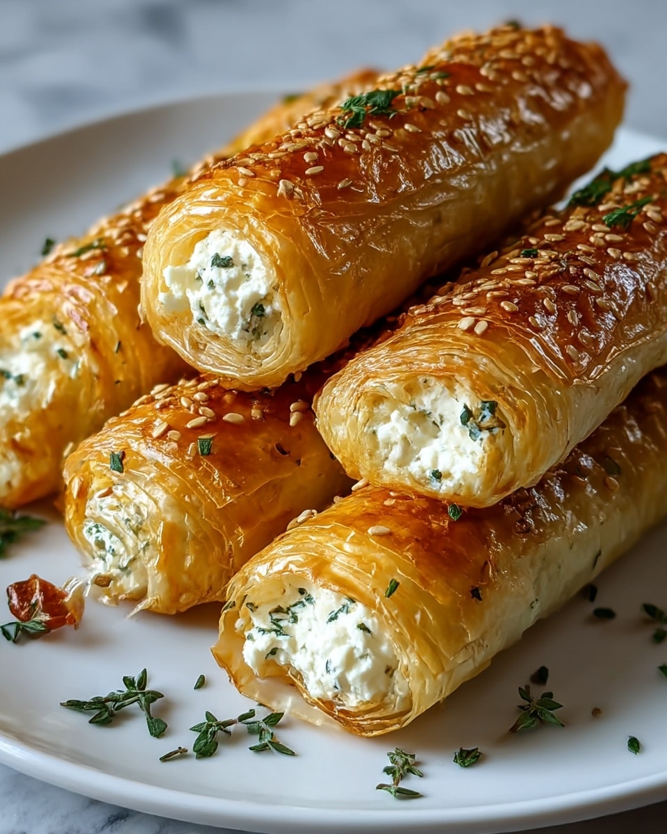 Indulgent Oven Fried Feta Rolls with Chili Honey Magic Recipe - Recipe Image