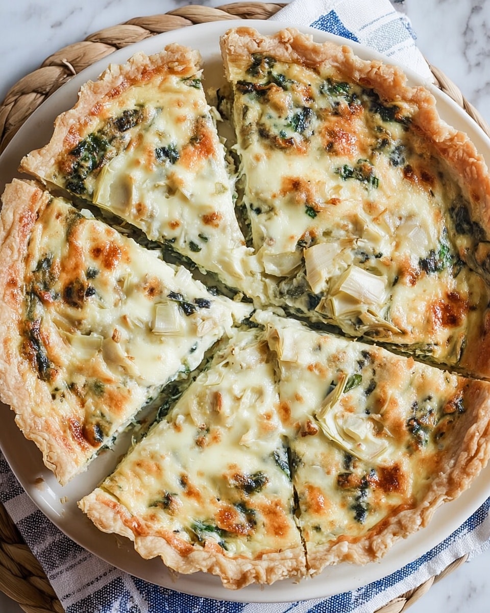 Spinach Artichoke Quiche Recipe - Recipe Image