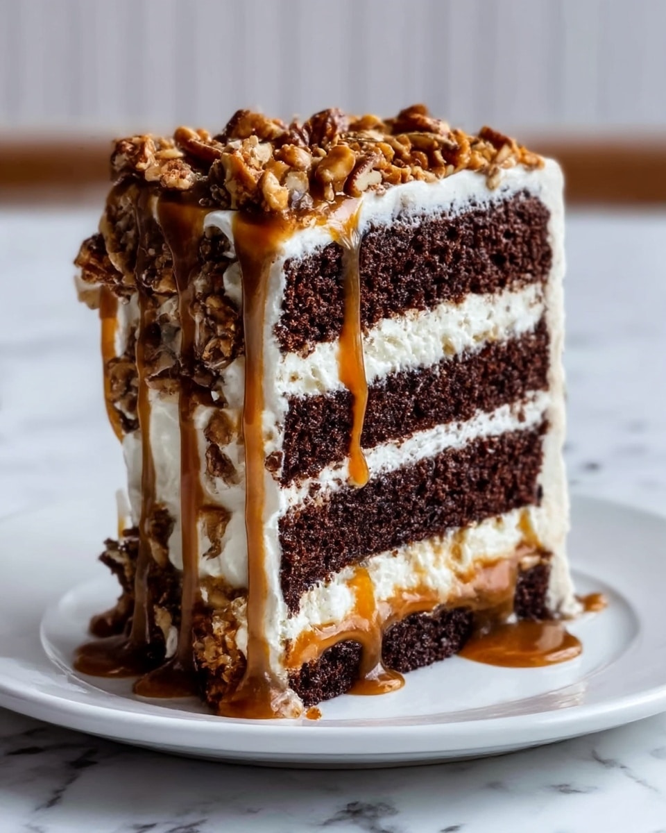 Ultimate Chocolate Caramel Toffee Crunch Cake Recipe