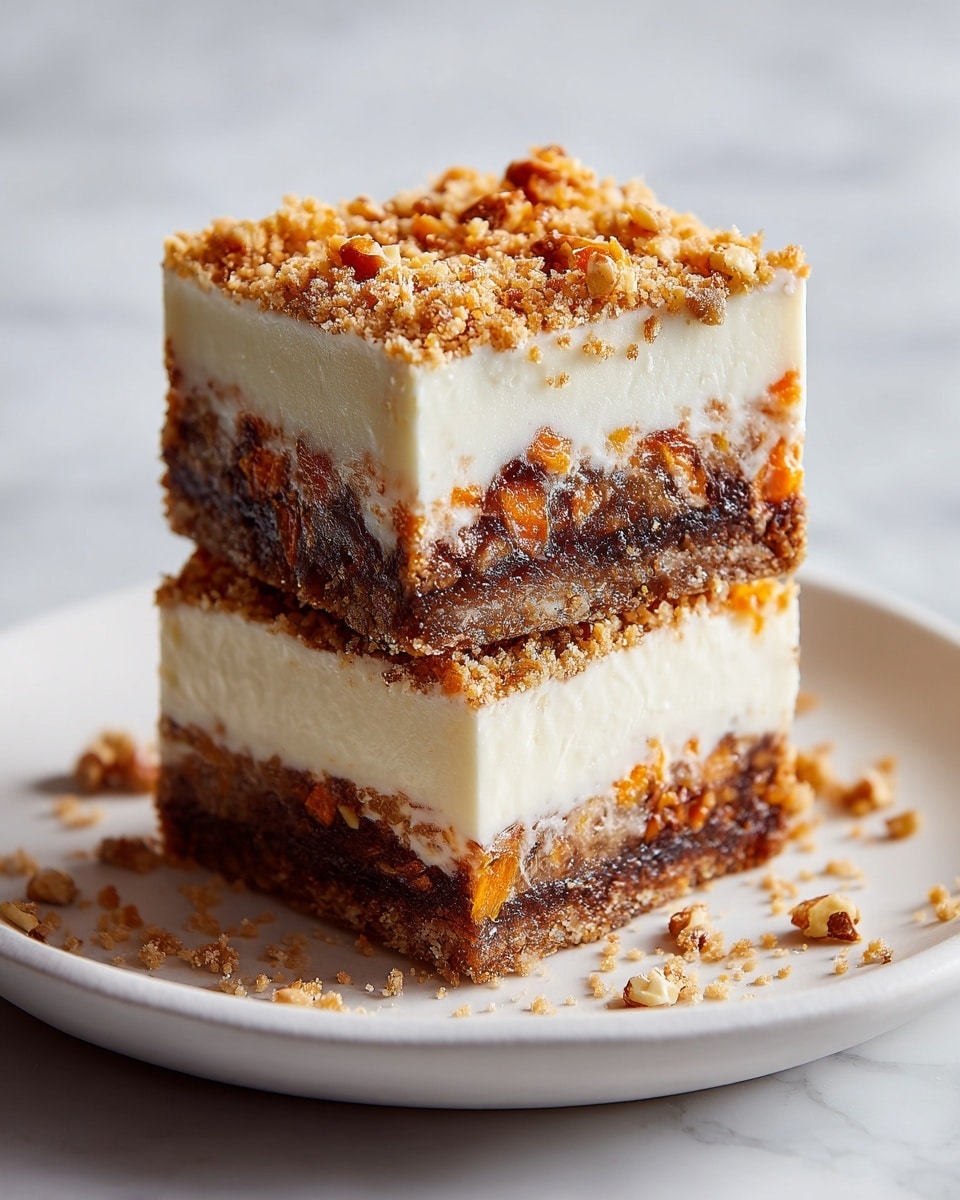 Irresistibly Indulgent Carrot Cake Cream Cheese Bars Recipe - Recipe Image