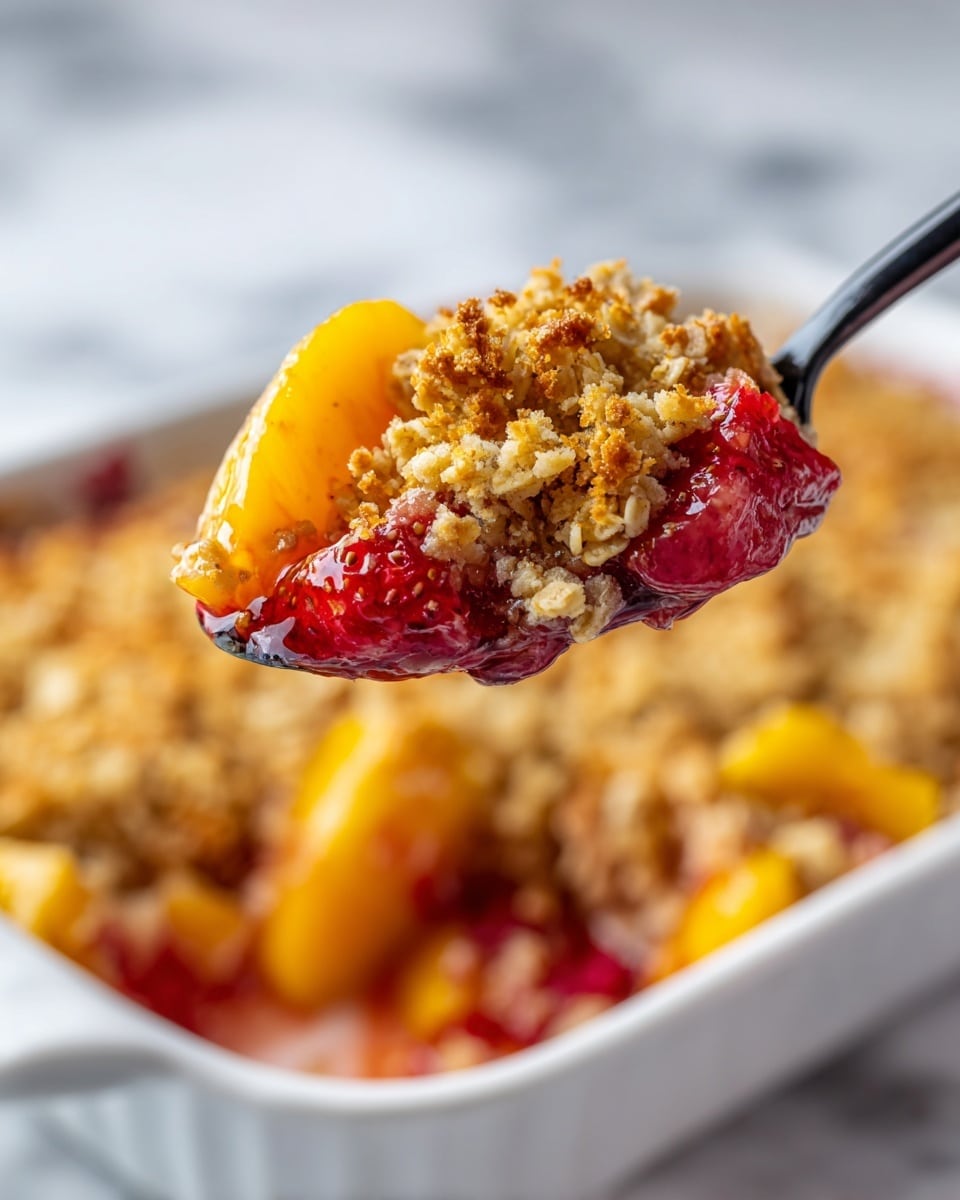 Strawberry Peach Crisp Recipe - Recipe Image