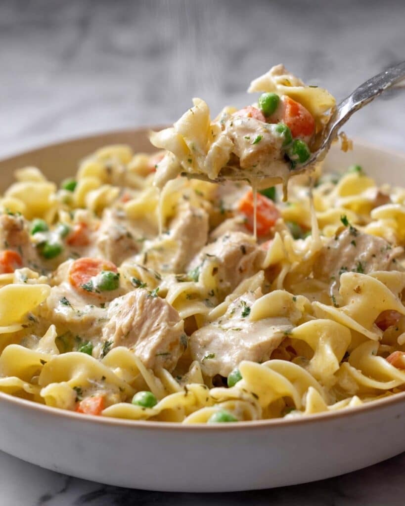 Quick Chicken Pot Pie Pasta Recipe