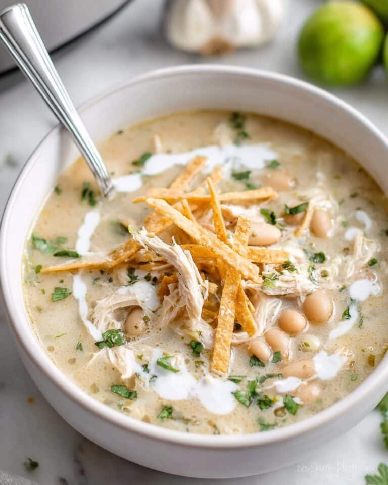Crockpot Salsa Verde Chicken Soup Recipe