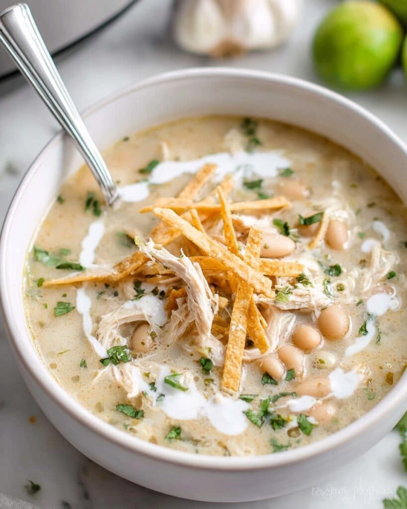 Crockpot Salsa Verde Chicken Soup Recipe