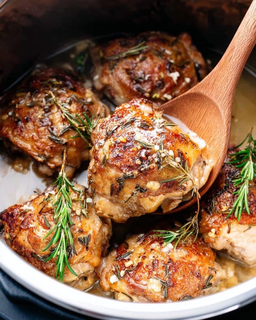 Instant Pot Chicken Thighs with Garlic Herb Butter Recipe
