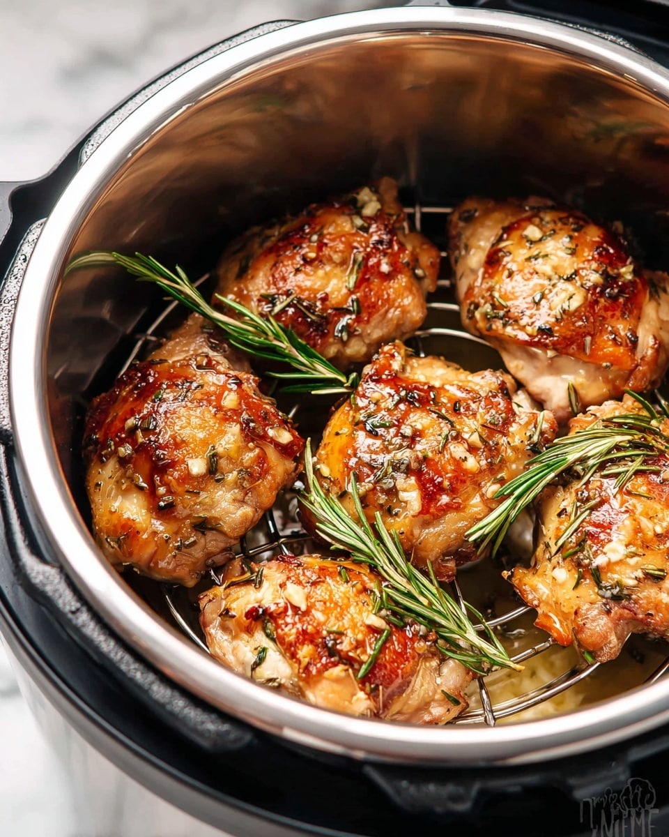 Instant Pot Chicken Thighs with Garlic Herb Butter Recipe - Recipe Image