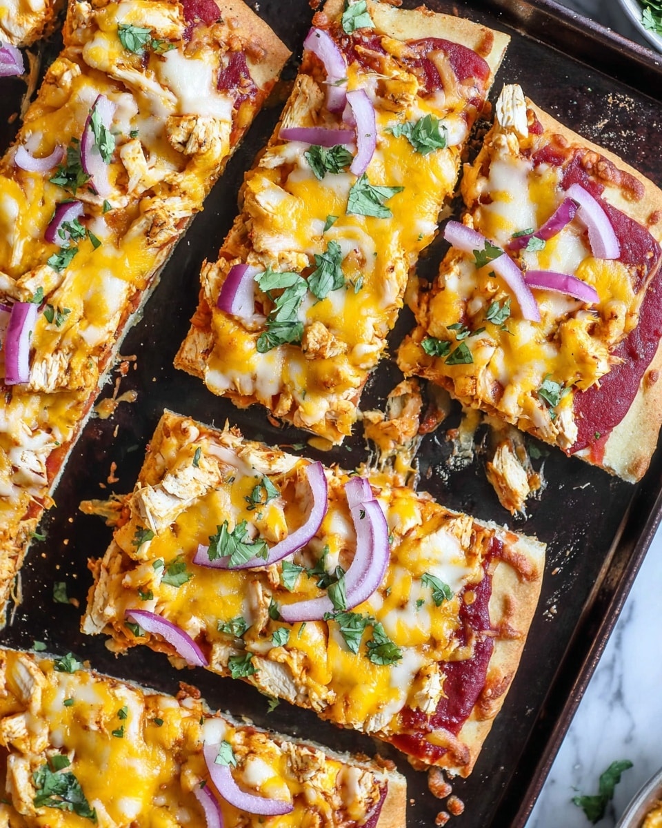 BBQ Chicken French Bread Pizza Recipe - Recipe Image