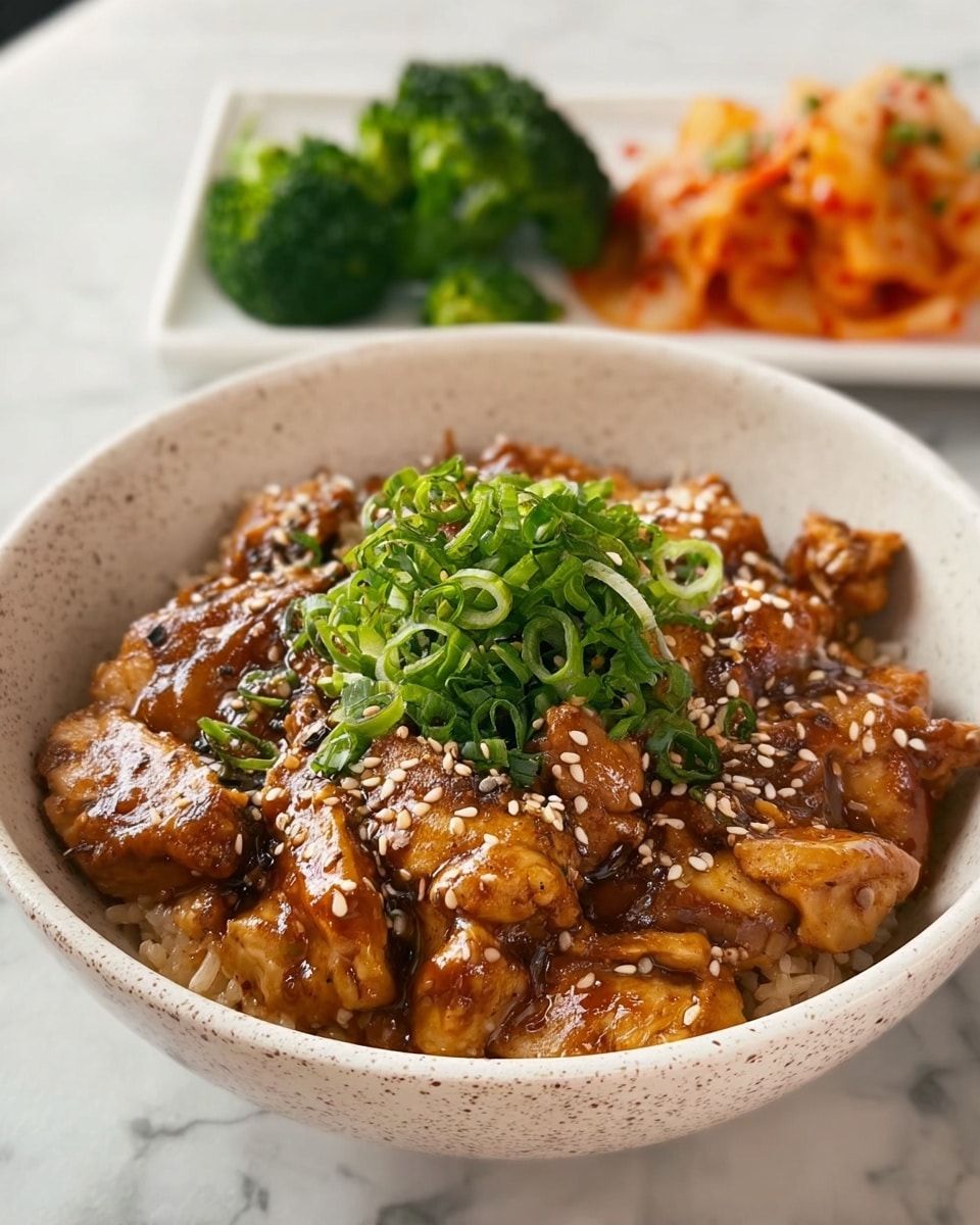 Japanese-Inspired Chicken and Egg Rice Bowl Recipe - Recipe Image