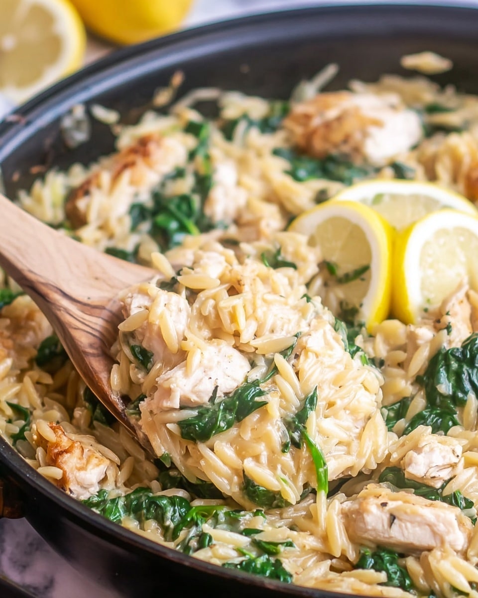 Creamy Lemon Orzo with Chicken Recipe - Recipe Image