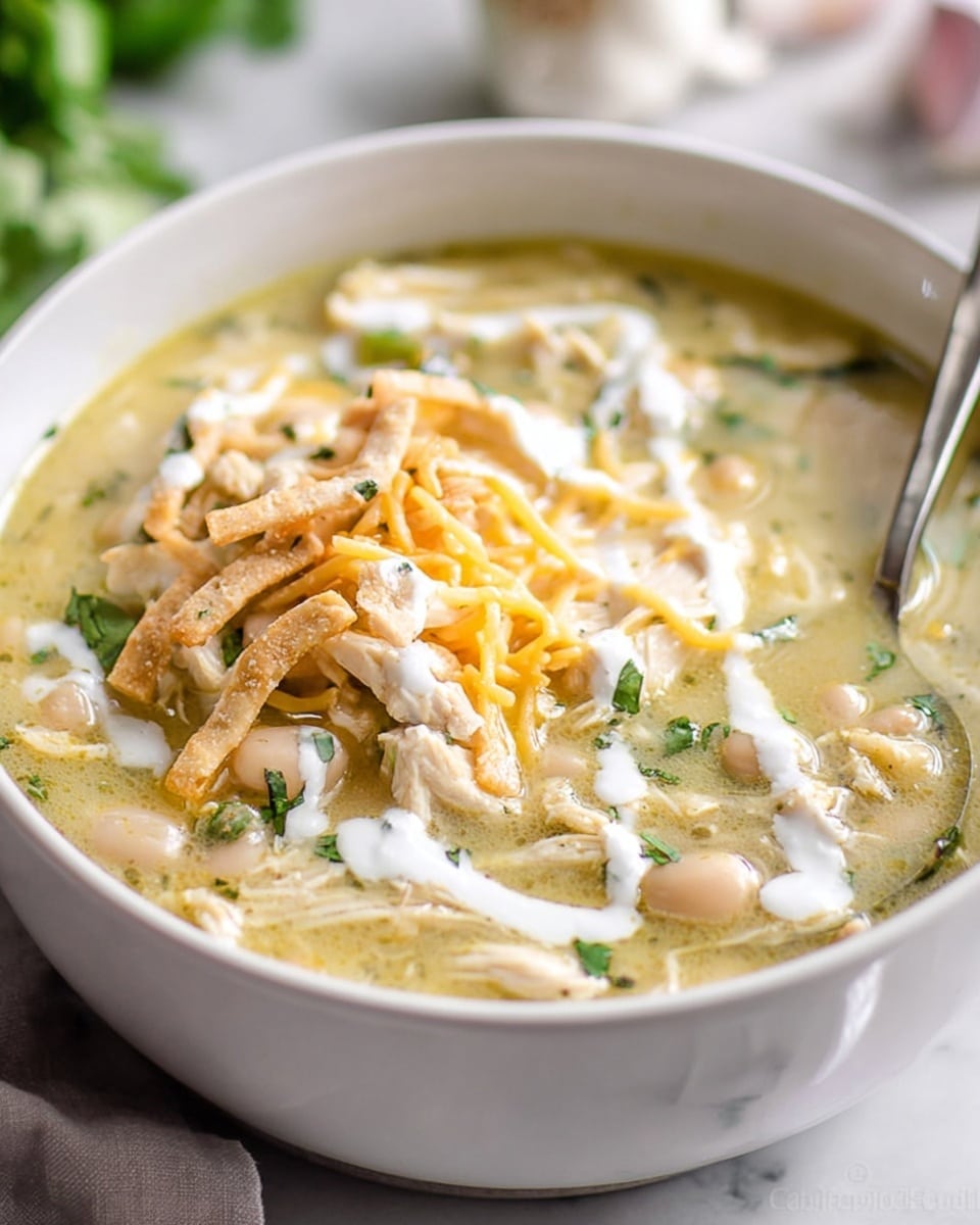 Crockpot Salsa Verde Chicken Soup Recipe - Recipe Image